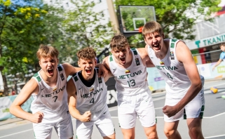 Lietuviai pergalingai startavo Europos jaunimo olimpinio festivalio 3x3 turnyre